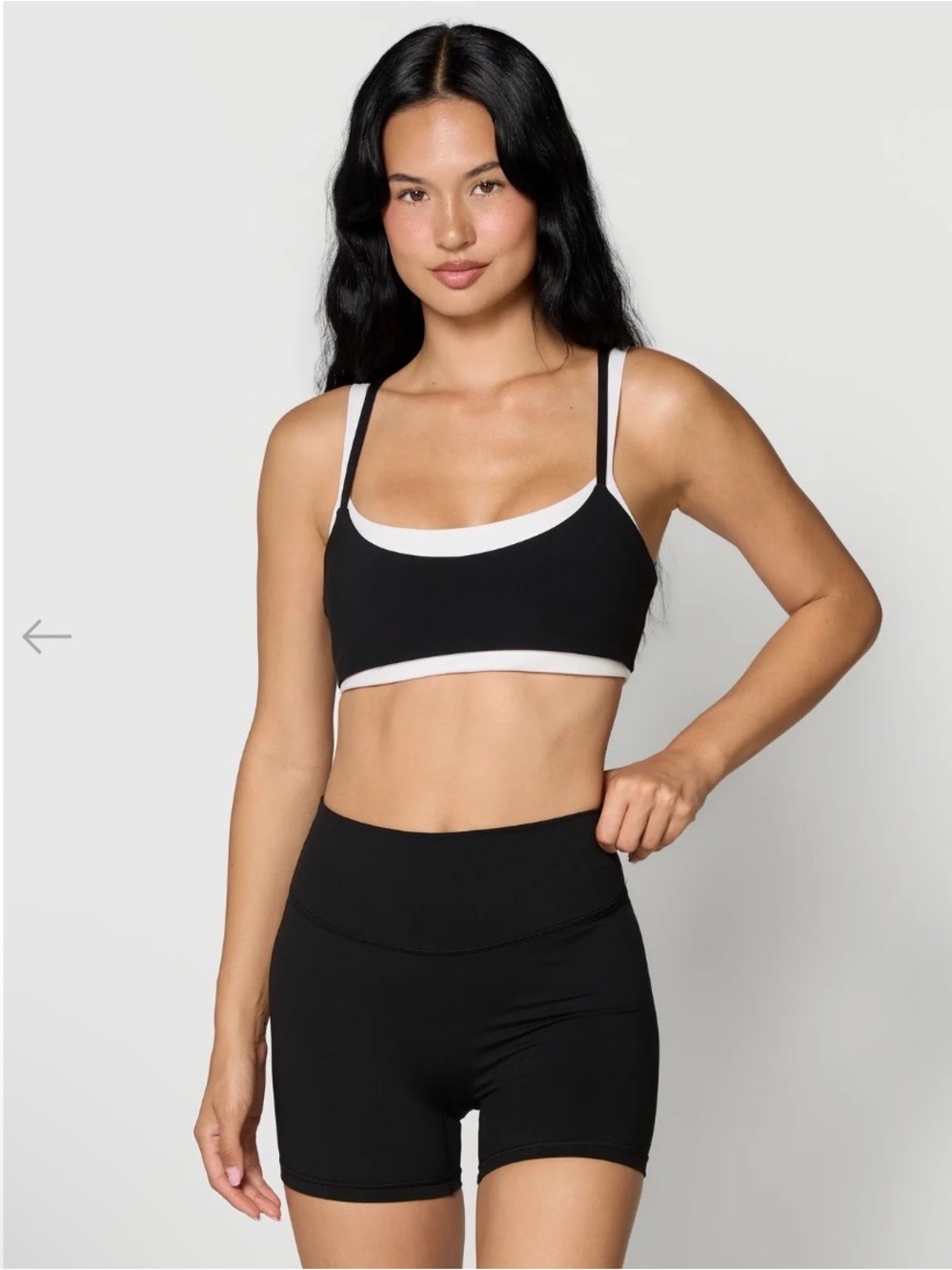 FORM Layered Bra in Black & White